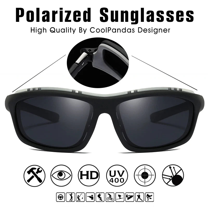 Polarized Steampunk Tactical Sunglasses UV400 Anti-Glare Driving Fishing Sports Glasses for Men Women