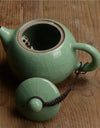 Longan celadon, small teapot, ice crack glaze, ceramic