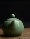 Longan celadon, small teapot, ice crack glaze, ceramic