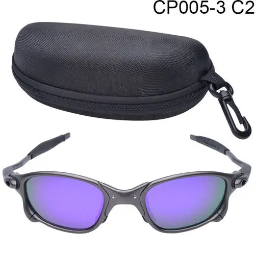 Polarized UV400 Cycling Sunglasses – Black Metal Frame Fishing Riding Bicycle Eyewear