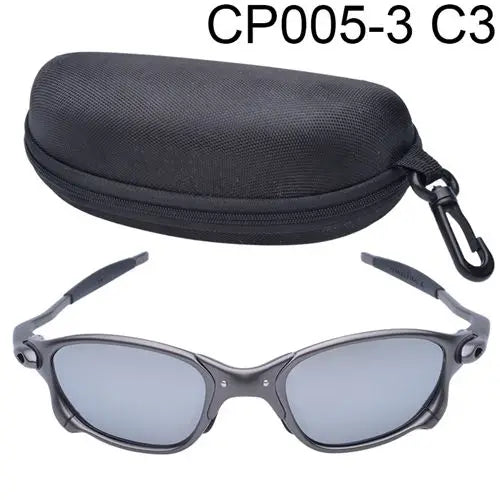 Polarized UV400 Cycling Sunglasses – Black Metal Frame Fishing Riding Bicycle Eyewear