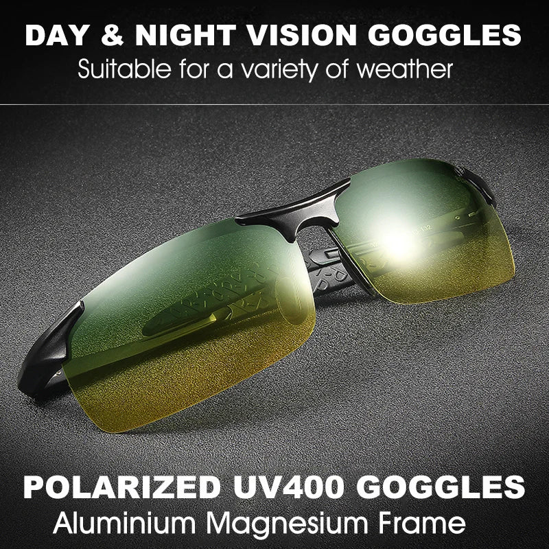 Polarized Driving Sunglasses for Men Day and Night Vision Anti Glare UV400