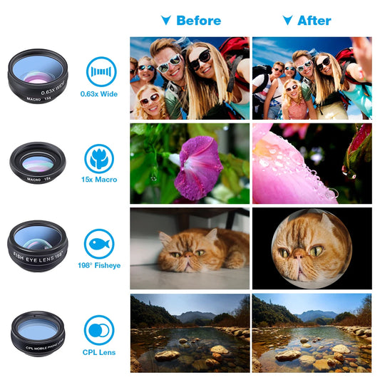 22X Telephoto 10 in 1 Smartphone Camera Lens Kit