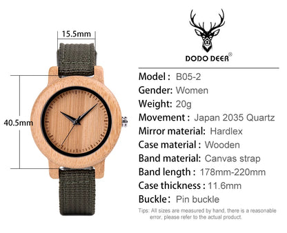 Couple Wood Watches Men Ladies Lightweight Simple Nylon Bracelet Japan Quartz Wristwatch Male