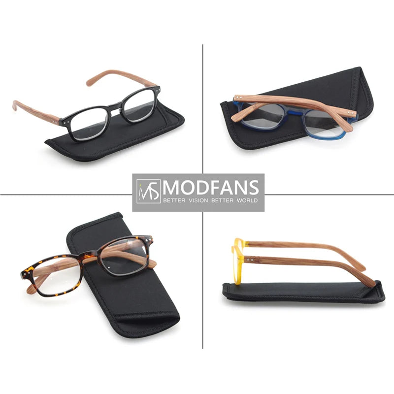 Reading Glasses Fashion Wood-Look Spring Hinge Stylish Readers Magnifying Glass Eyewear Diopter +1.0 +4.0