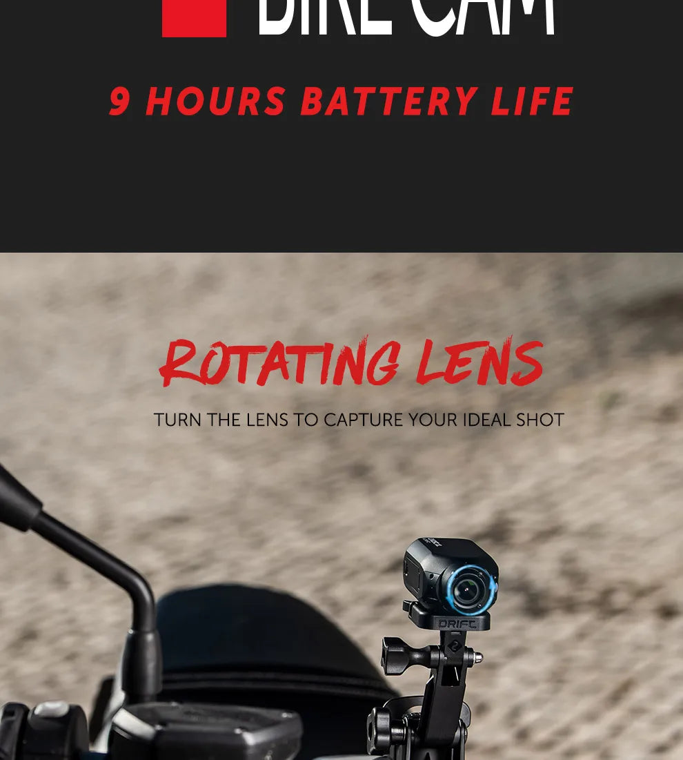 Full HD Action Camera with Rotating Lens Dash Cam Mode and IPX7 Waterproof Design
