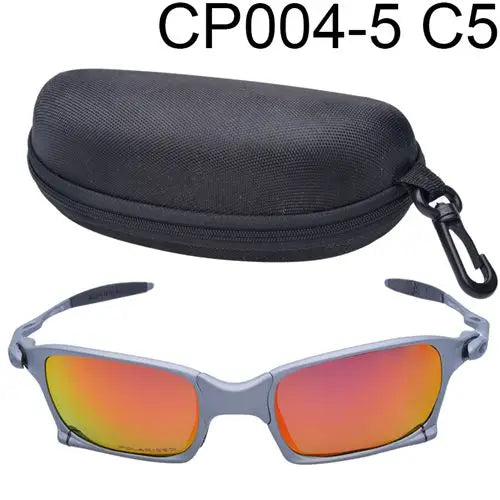 Polarized UV400 Cycling Sunglasses – Gray Metal Frame Fishing Riding Bicycle Eyewear