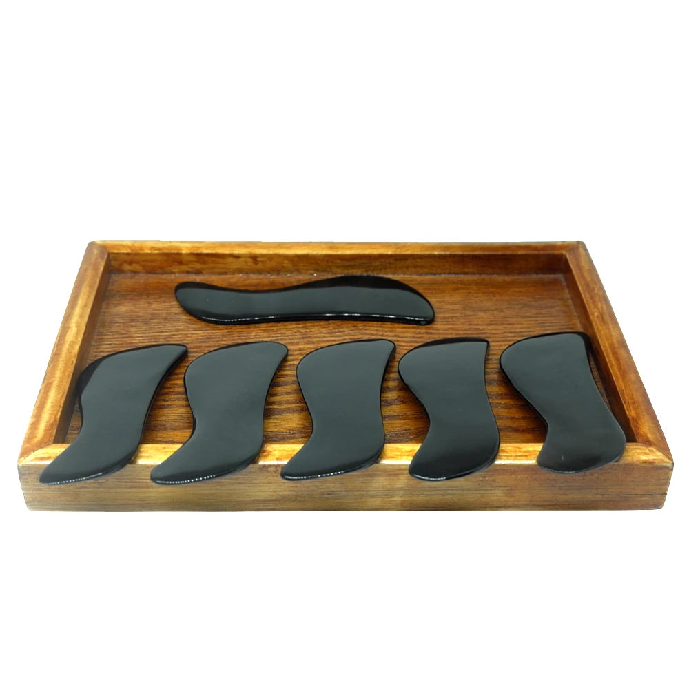 Massage Tool body meridian Guasha board Buffalo Horn/Scrapping plate scraper V-line slimming