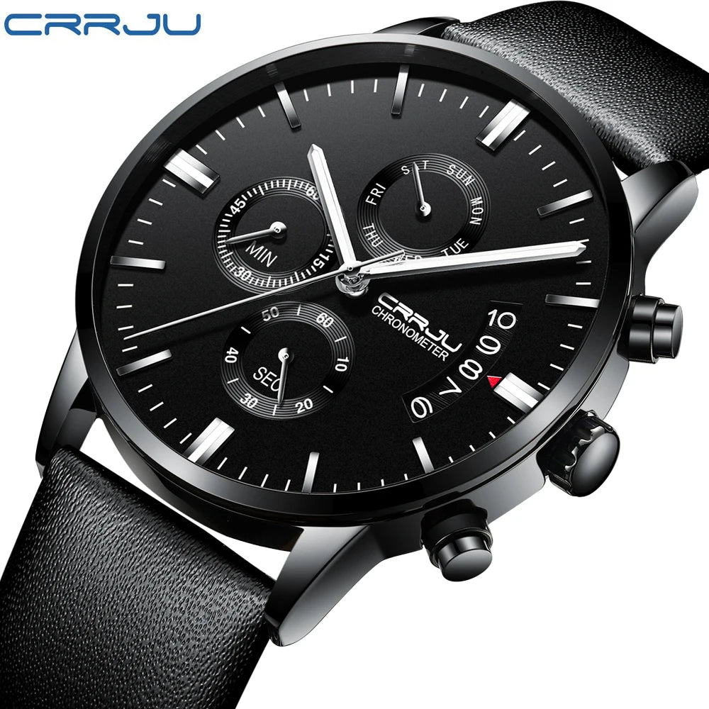 Men's Calander Waterproof Sport WristWatch with Milan strap Army Chronograph Quartz Heavy Watches Fashion male Clock