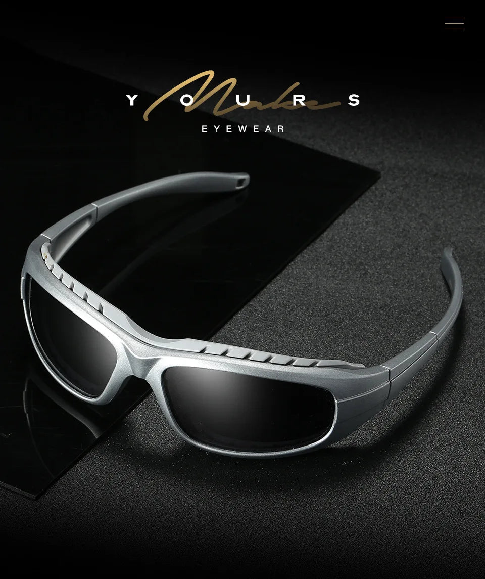 Windproof Polarized Sports Sunglasses UV400 Anti-Glare Outdoor Driving Glasses for Men