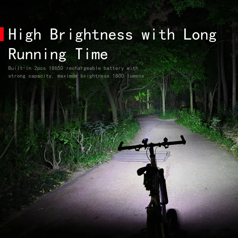 BR1200/2000 Professional Bicycle Light Power Bank Waterproof USB Rechargeable Light Flashlight accessories