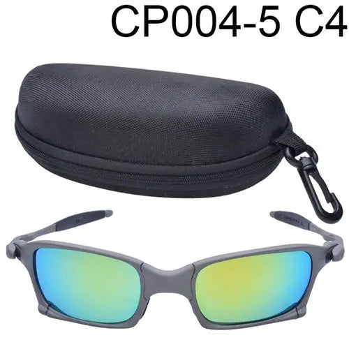 Polarized UV400 Cycling Sunglasses – Gray Metal Frame Fishing Riding Bicycle Eyewear
