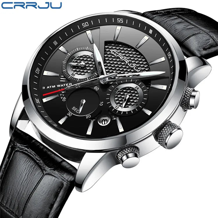 Fashion Sport Quartz Watches Men Luxury Business Leather Watch Waterproof Wristwatches Male Clock Relogio Masculino