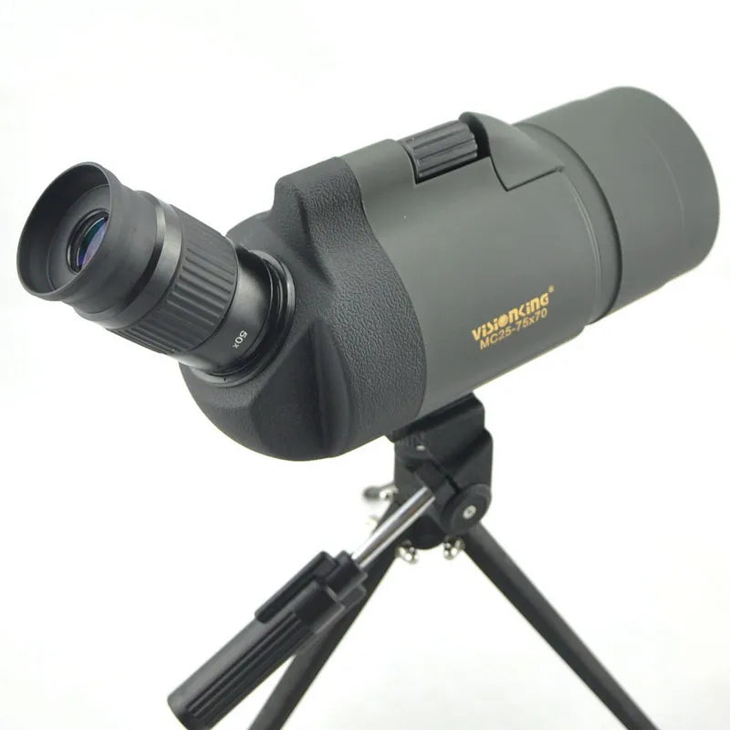 25-75x70 Spotting Scope Powerful FMC BAK4 Zoom Portable Monocular Telescope Birdwatching Moonwatching With Tripod