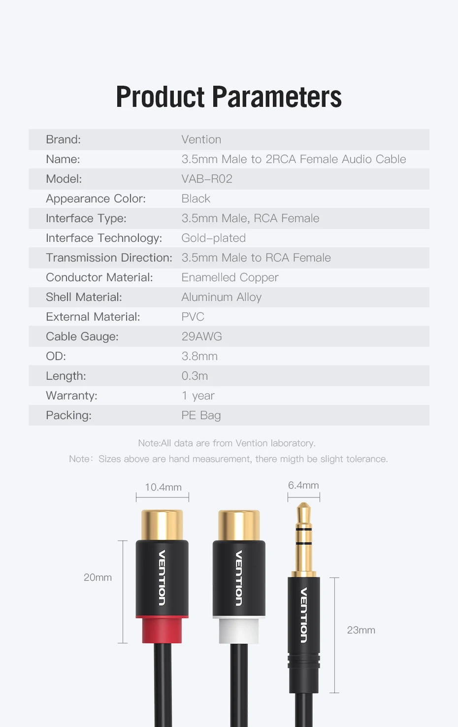 3.5mm Male to 2RCA Female AUX Cable RCA Jack Splitter Audio Y Cable for iPhone Computer Speaker Stereo 3.5 Cable RCA