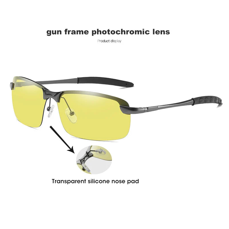 Intelligent Photochromic Polarized Sunglasses UV400 Day Night Vision Driving Glasses for Men Women