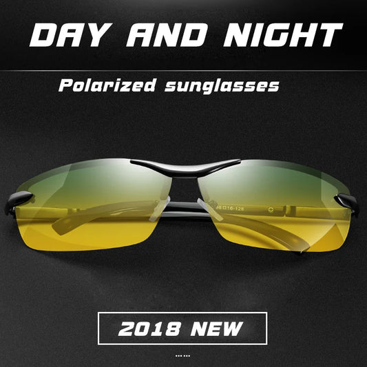 Unisex Polarized Day Night Vision Sunglasses UV400 Anti-Glare Driving Glasses for Men Women