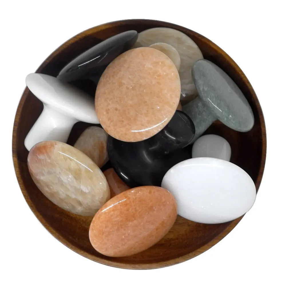 5.5x4cm Rose Quartz Mushroom Massage Stone Crystal Jade GUASHA Facial Body Foot Thin Anti-wrinkle Relaxation Beauty Health Care