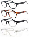Reading Glasses for Men Sun Readers Comfort Spring Hinge Square Frame Readers for Women Tortoise Black +1.0+1.5+2.0+2.5+3.0+1.75
