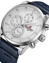 Luxury Waterproof 24 hour Date Quartz Watch Man Fashion Leather Sport Wrist Watch Men Clock