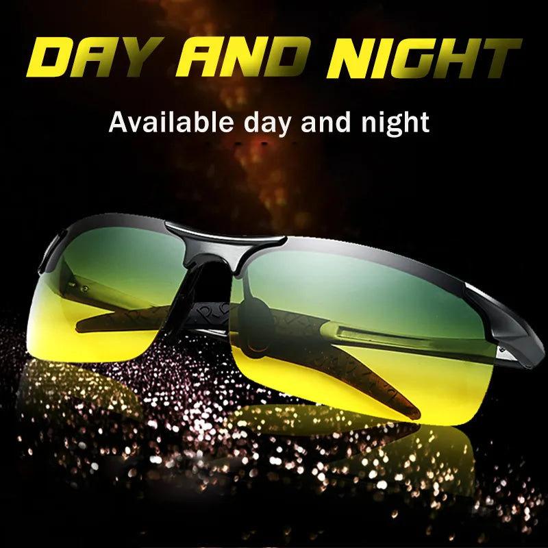 Polarized Driving Sunglasses for Men Day and Night Vision Anti Glare UV400