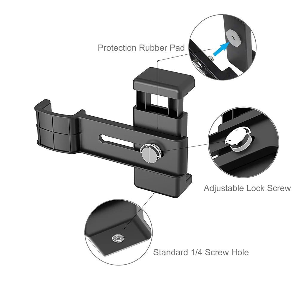Smartphone Fixing Clamp 1/4 inch Holder Mount Bracket for DJI OSMO Pocket / Pocket 2 Sport Camera Accessories