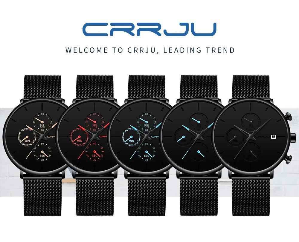Mens Watches Luxury Sport Wrist Watch Unique Design Stainless Steel Auto Date Mesh Strap Men Fashion Casual Quartz Watches