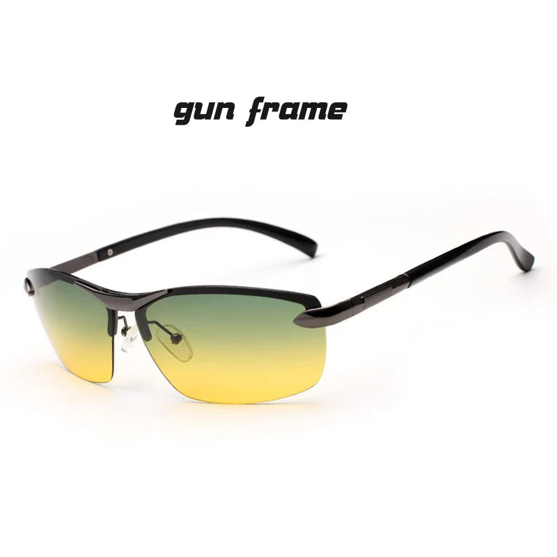 Unisex Polarized Day Night Vision Sunglasses UV400 Anti-Glare Driving Glasses for Men Women