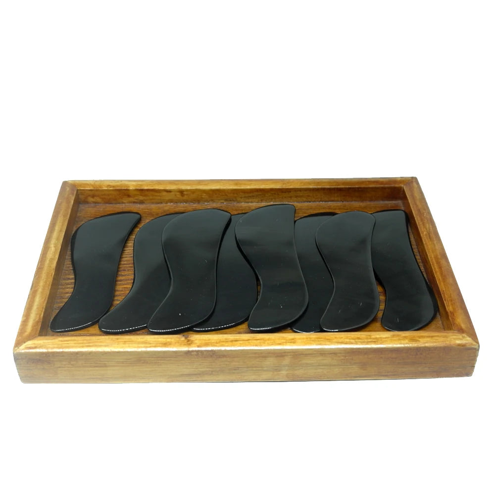 Massage Tool body meridian Guasha board Buffalo Horn/Scrapping plate scraper V-line slimming