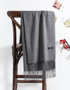 solid color soft scarf cashmere lady shawl wrap Autumn winter pashmina hijab headband