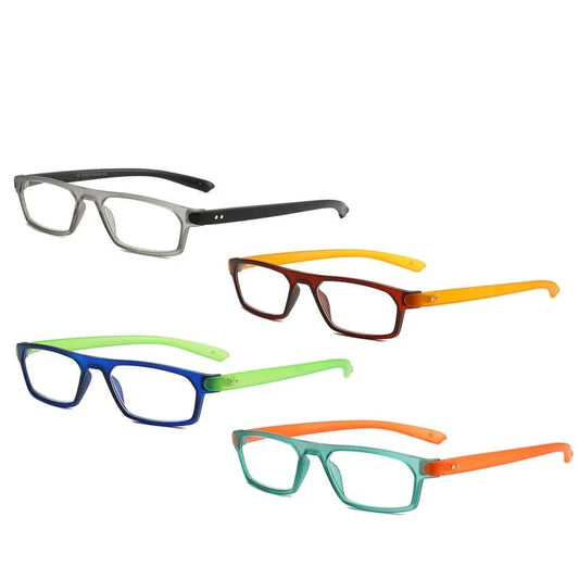 Reading Glasses Rectangular Frame Readers Longer Legs Magnifying Glasses Reading Magnification Strength+1.0 to3.5