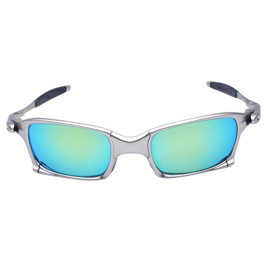 Polarized UV400 MTB Bike Cycling Sunglasses – Silver Metal Frame Riding Fishing Eyewear
