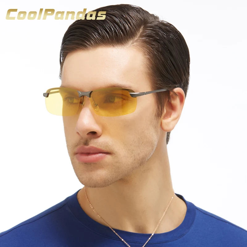Polarized Night Vision Driving Sunglasses UV400 Anti-Glare Yellow Lens Glasses for Men Women