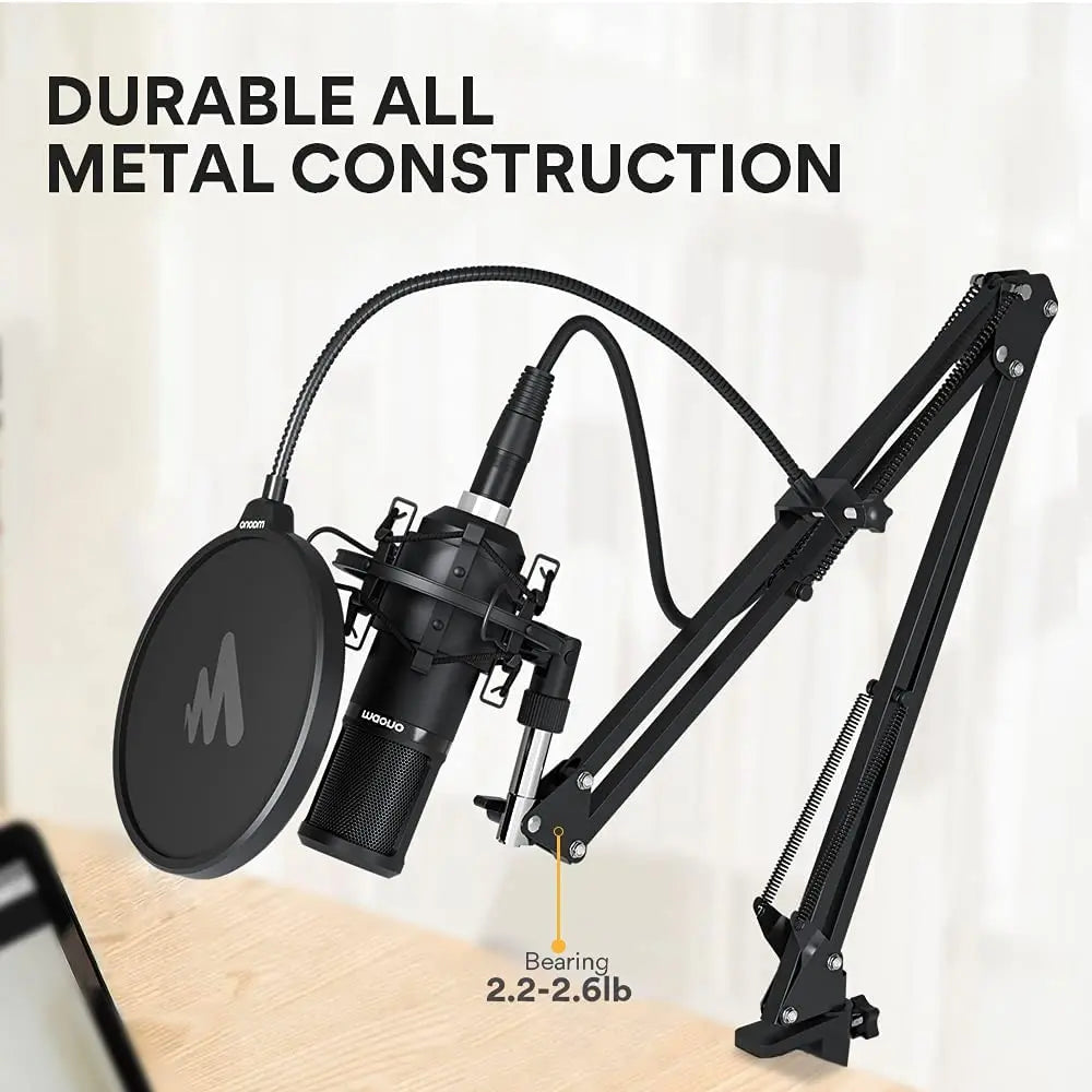 XLR Condenser Microphone Kit Professional Cardioid Vocal Studio Recording Mic for Streaming Voice Over Home-Studio.PM320S