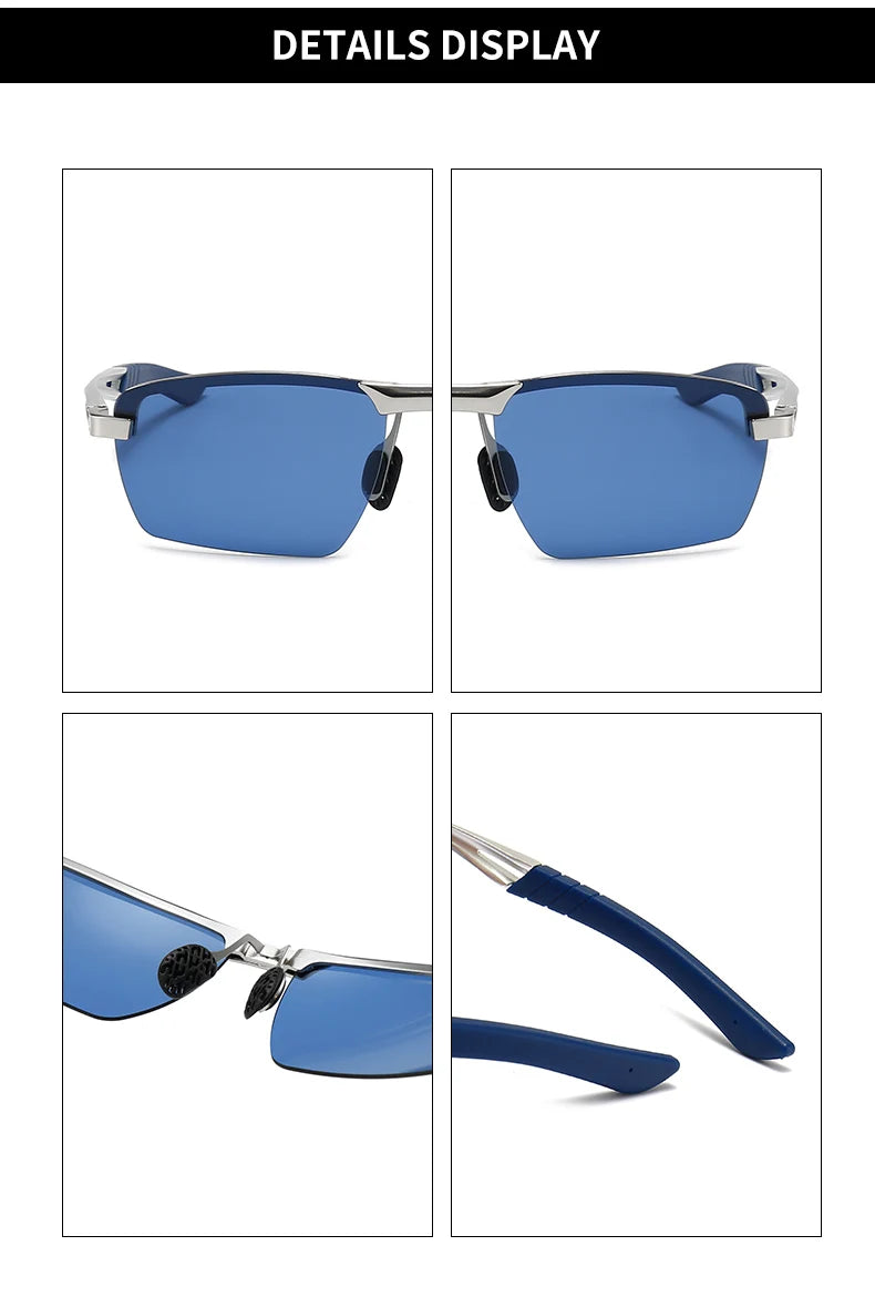 Ultralight Aluminium Magnesium Polarized UV400 Mirror Sports Sunglasses for Men Outdoor Driving Glasses
