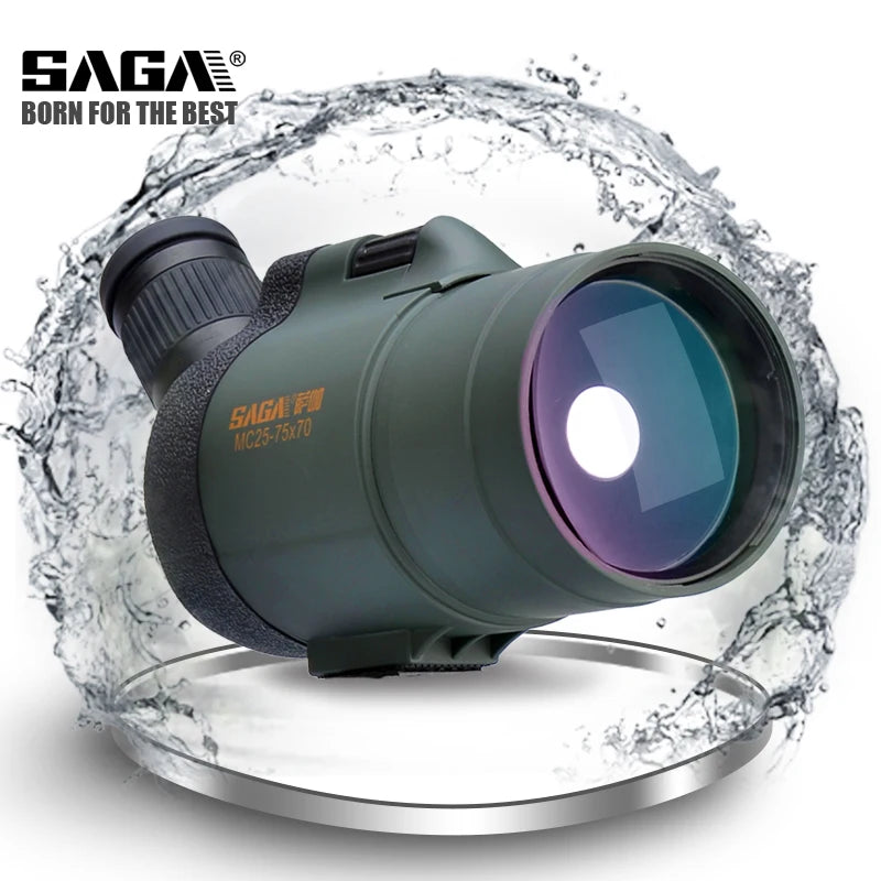Professional Spotting Scope, Monocular Telescope,  Waterproof Telescope, Hunting Bird Watching Target, MC25-75x70 Zoom