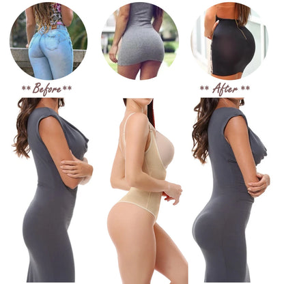 Women Shapewear Bodysuit Thong Panty Body Shaper Waist Trainer Corrective Underwear Tummy Control Shapewear