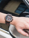 Watches Quartz Metal Stainless Steel Timer Chronograph Wristwatch Date Display