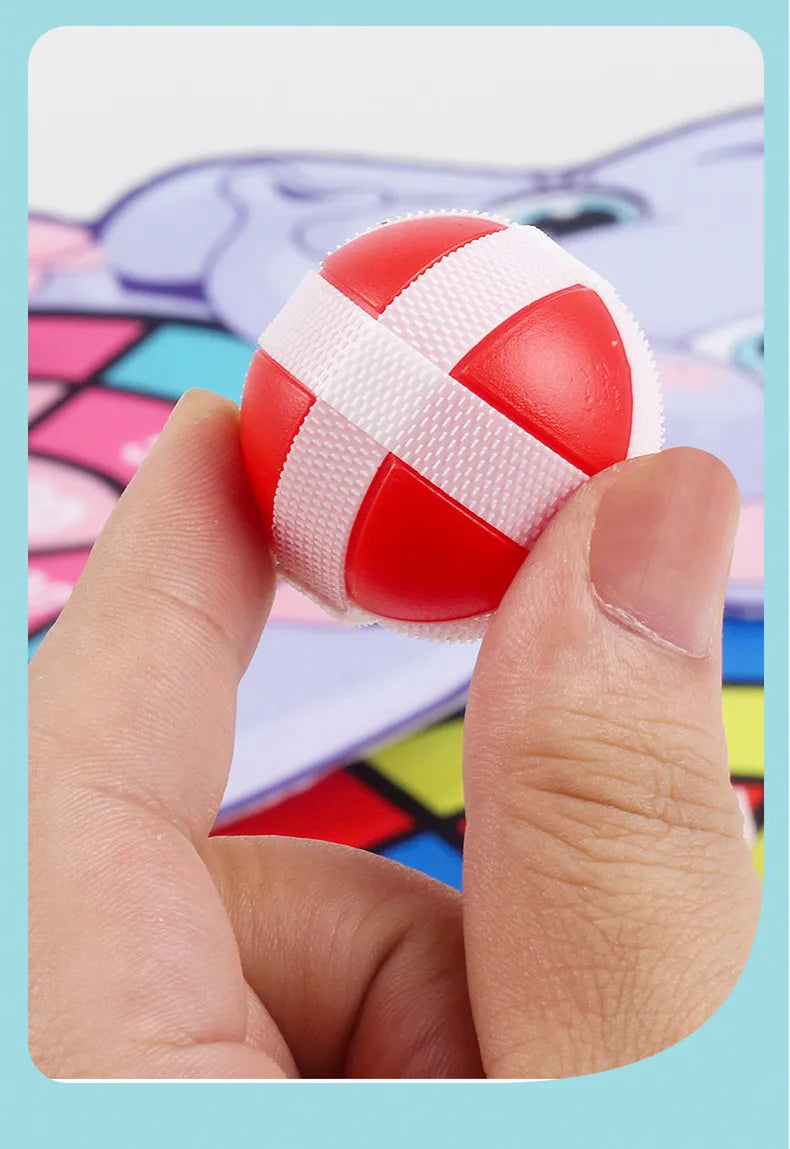 Sticky Ball Dart Target Board Cartoon Throw Ball Target Sticky Ball Board Interactive Educational Toy Christmas Gift