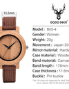 Bamboo Wooden Quartz Wristwatch for Lover Nylon Strap Couple Customize Watches