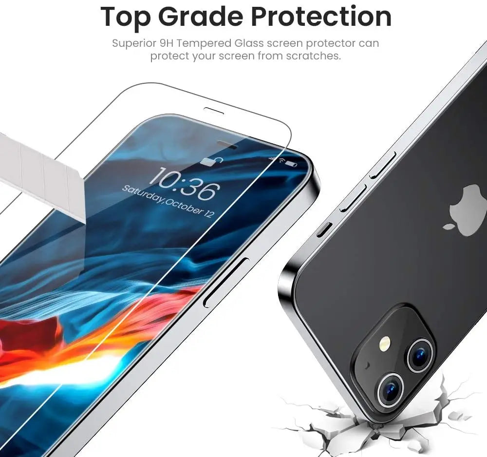 3in1 Front+Back+Lens Full Cover Protective Tempered Glass For iPhone 15 11 12 14 13 Pro Max Clear Screen Protector Glass Film