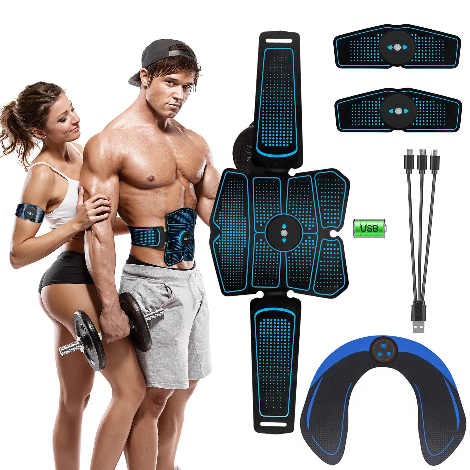 EMS Electrical Muscle Stimulator Press Machine Abdominal Belt Electrostimulation Fitness Slimming Abs Trainer Fitness Equipment