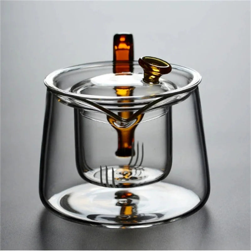 Japanese Style Transparent Glass Teapot with Infuser