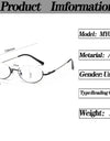 Oval Design Anti-Blue Light Reading Glasses Retro Round Presbyopic Eyewear Half Frame Hyperopia Eyeglasses Unisex+3.5