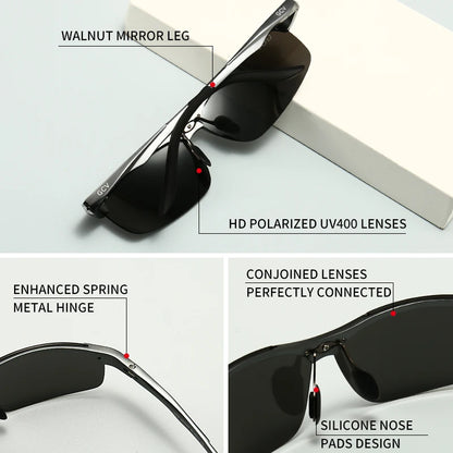 Polarized Men Aluminum Sunglasses Driving Mirror Lens Male Sun Glasses Aviation Women For Eyewear Military