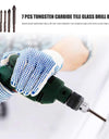 Cross Hex Tile Glass Drill Bits Set Titanium Coated Power Tools Accessories  for Glass Ceramic Concrete Hole Opener