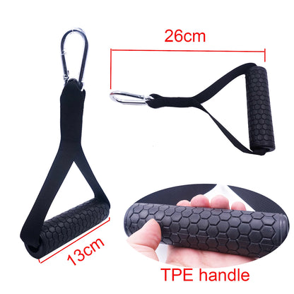 Back Strength Rowing Training Handle Set for Cable Machine Rotating LAT Pulldown Straight Bar TPE Grip Muscle Workout Equipment