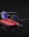 Round Fashion Foldable Reading Glasses Blue Light Blocking Eyeglasses Men with Case 1.0 2.0