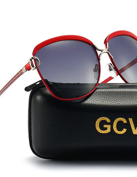 Polarized Ladies Sunglasses Women Gradient Lens Round Sun Glasses Square Luxury