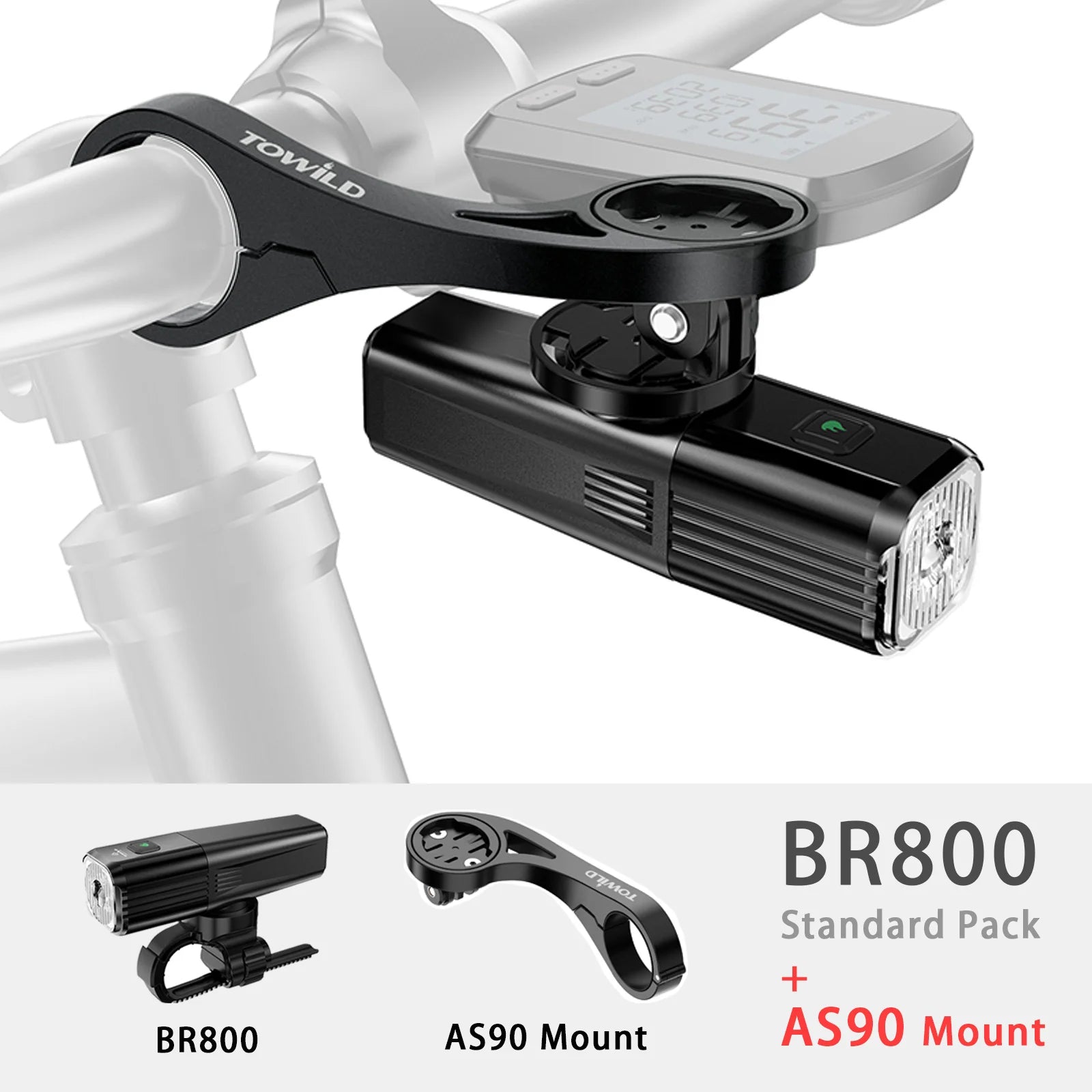 BR800 Bike Light with Tail Light USB Rechargeable LED MTB Front Lamp Headlight Aluminum Flashlight Bicycle Light